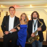 <p>с саксофонистом Антоном Боевым и флейтистом Алексом Бруни</p>